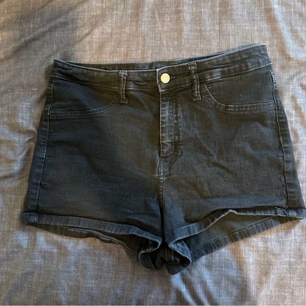 Black Jean Shorts